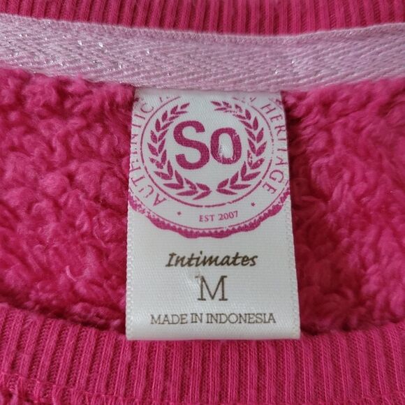 SO Women’s Minky Fleece Pink Long Sleeve Top - Picture 2 of 9